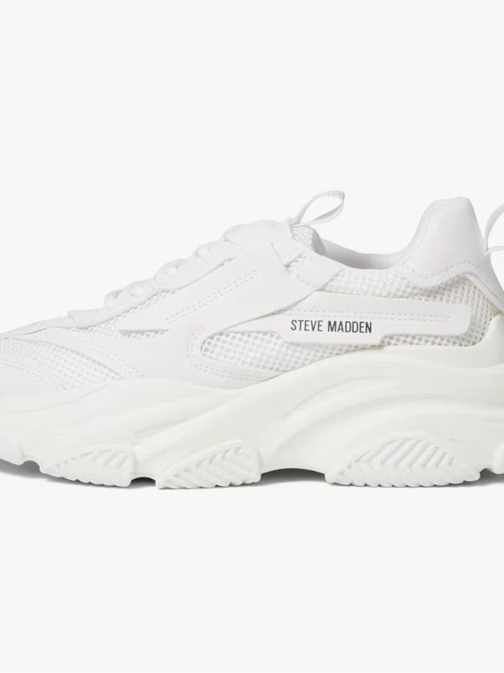 Steve Madden Women's Possession Sneaker WHITE - SIZE 7